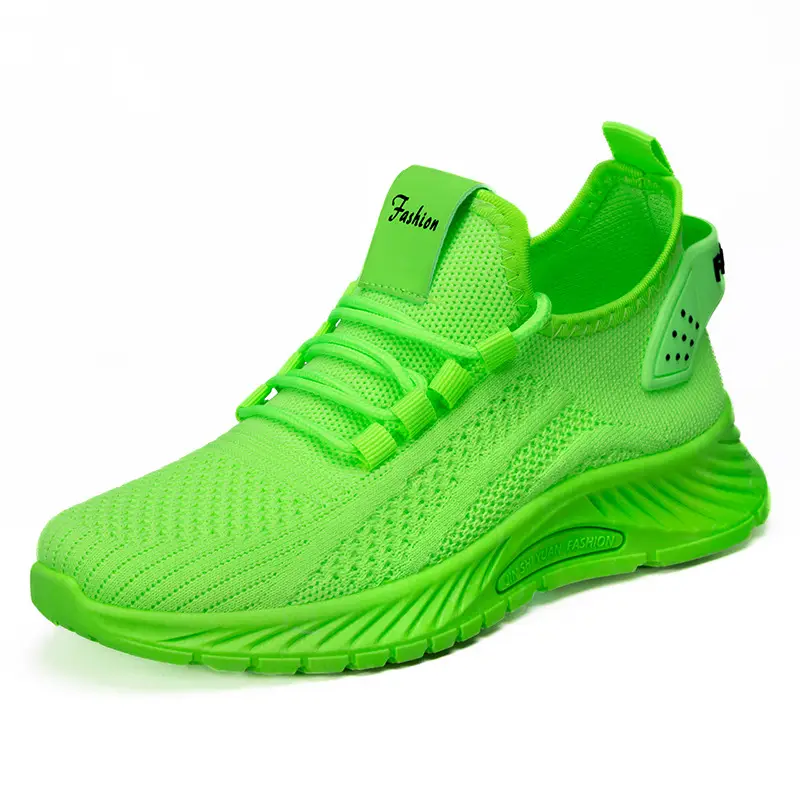 Women's Shoes Spring Style Cross-Border Factory Fashion Casual Shoes Lightweight Breathable Single Shoes Fly-Knit Mesh Sneakers for Women