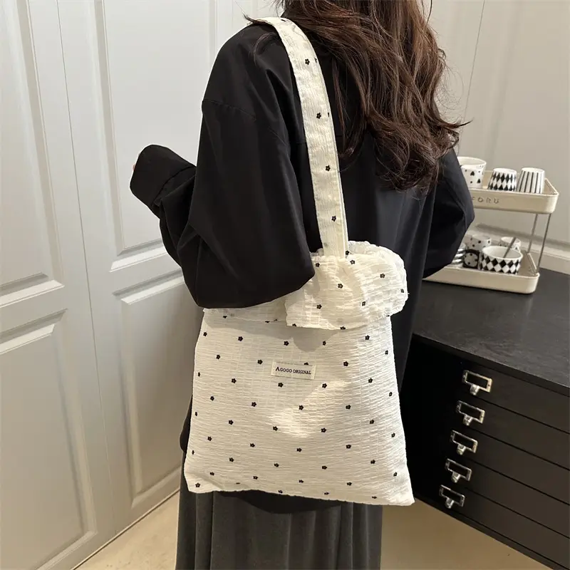 2026 Summer Chiffon Polka Dot Shoulder Bag - Image 6