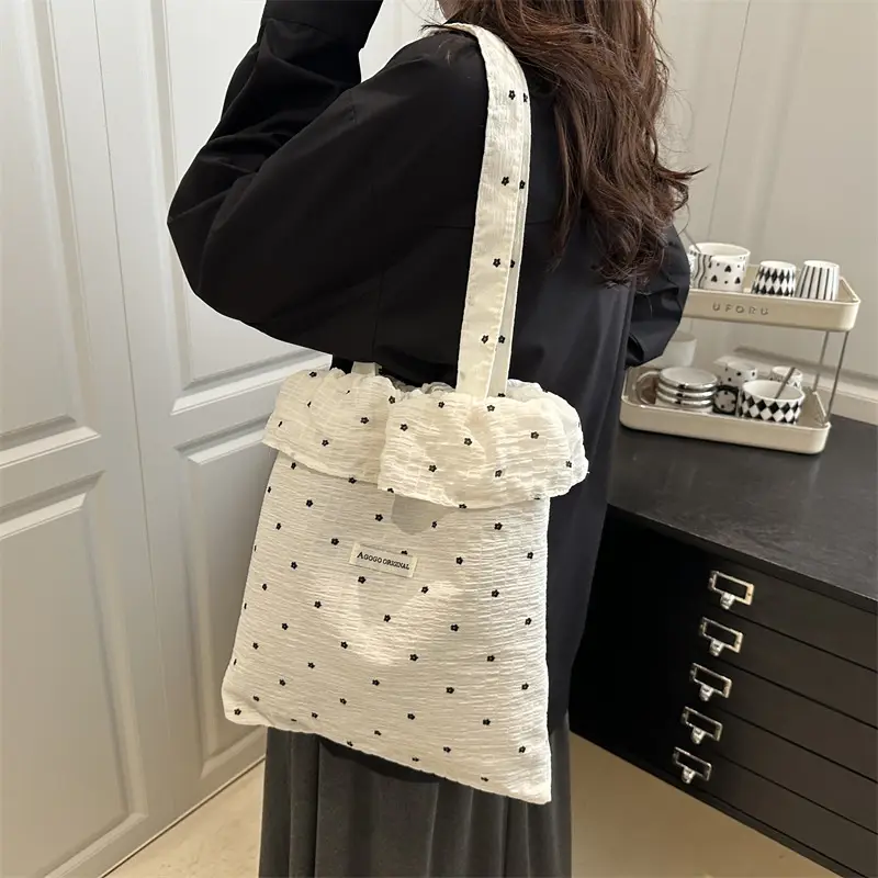2026 Summer Chiffon Polka Dot Shoulder Bag - Image 7