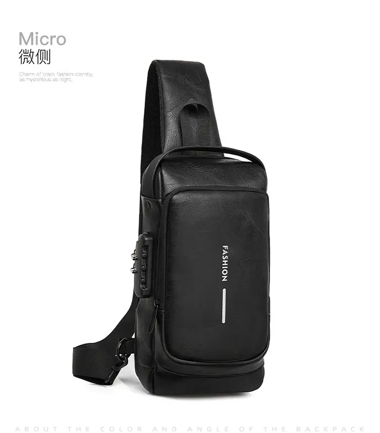 Men's Anti-Theat Password Anti Theft Motorcycle Chest Bag — feature 19