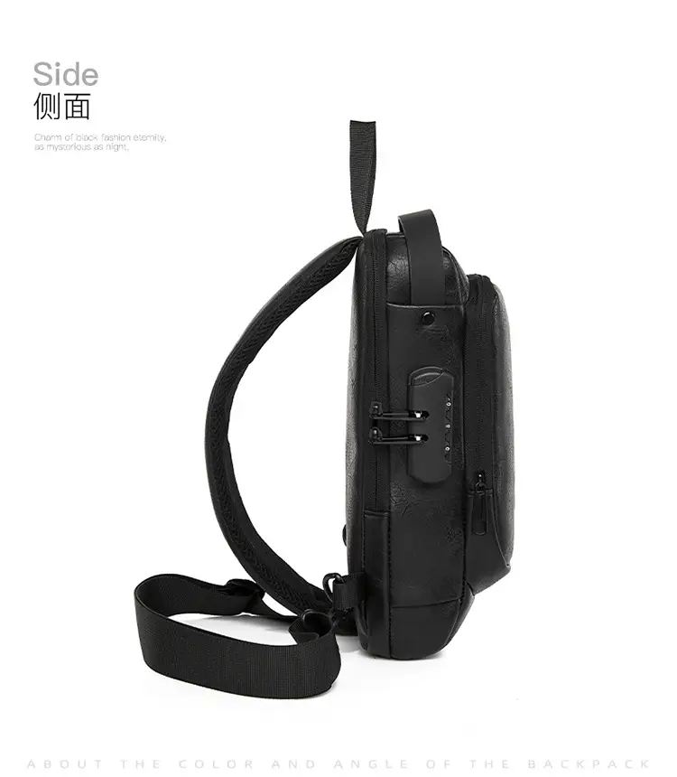 Men's Anti-Theat Password Anti Theft Motorcycle Chest Bag — feature 20