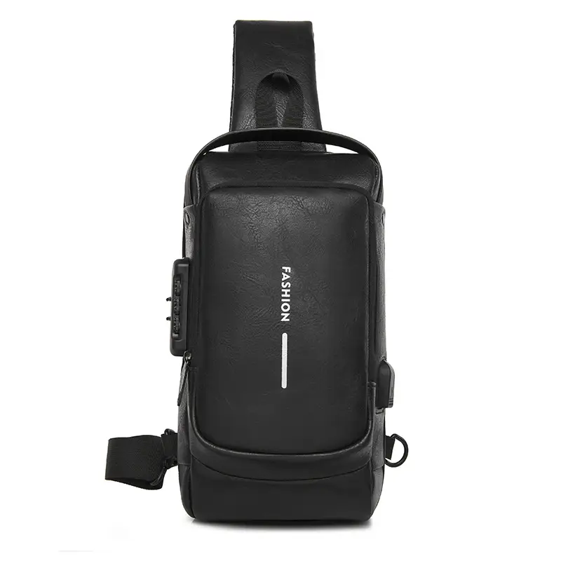Men's Anti-Theat Password Anti Theft Motorcycle Chest Bag - Image 3