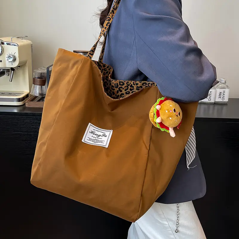 Women Leopard Print Canvas Shoulder Bag 2025 - Image 7