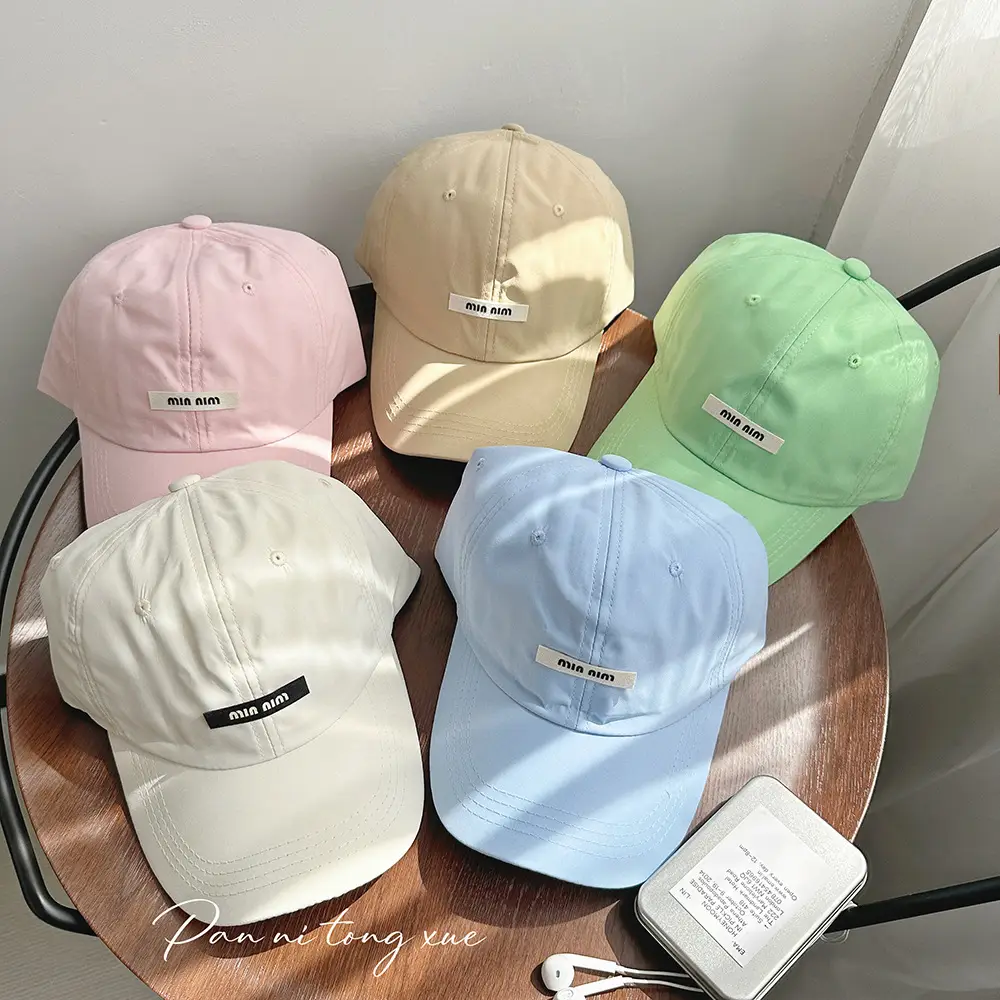 Pink Korean Style Thin Baseball Cap for Women - Image 13