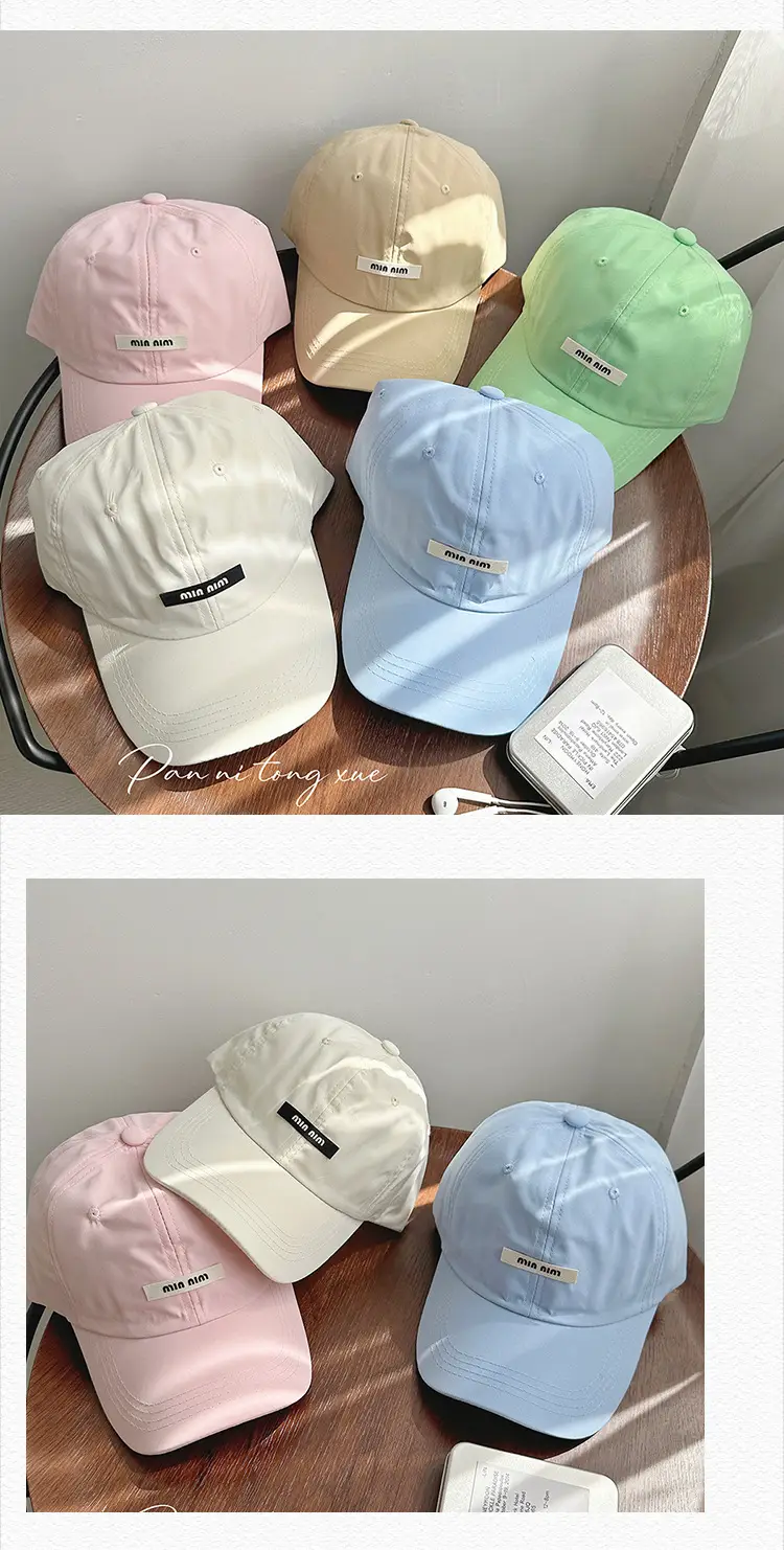 Pink Korean Style Thin Baseball Cap for Women — feature 25