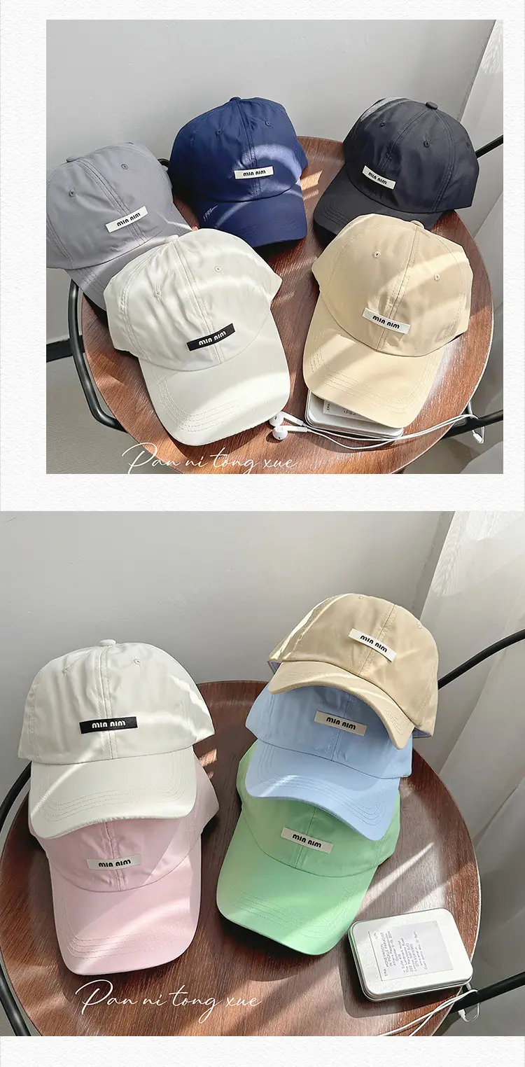 Pink Korean Style Thin Baseball Cap for Women — feature 26