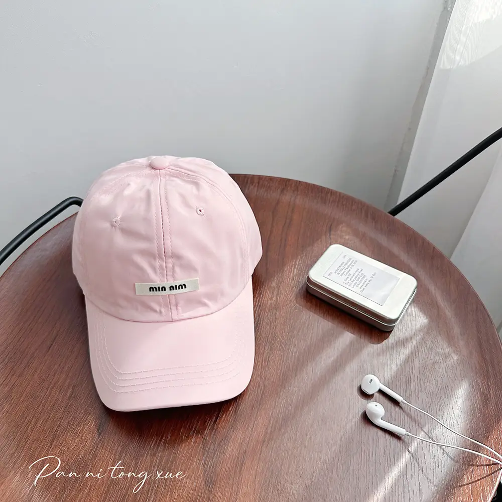 Pink Korean Style Thin Baseball Cap for Women - Image 4