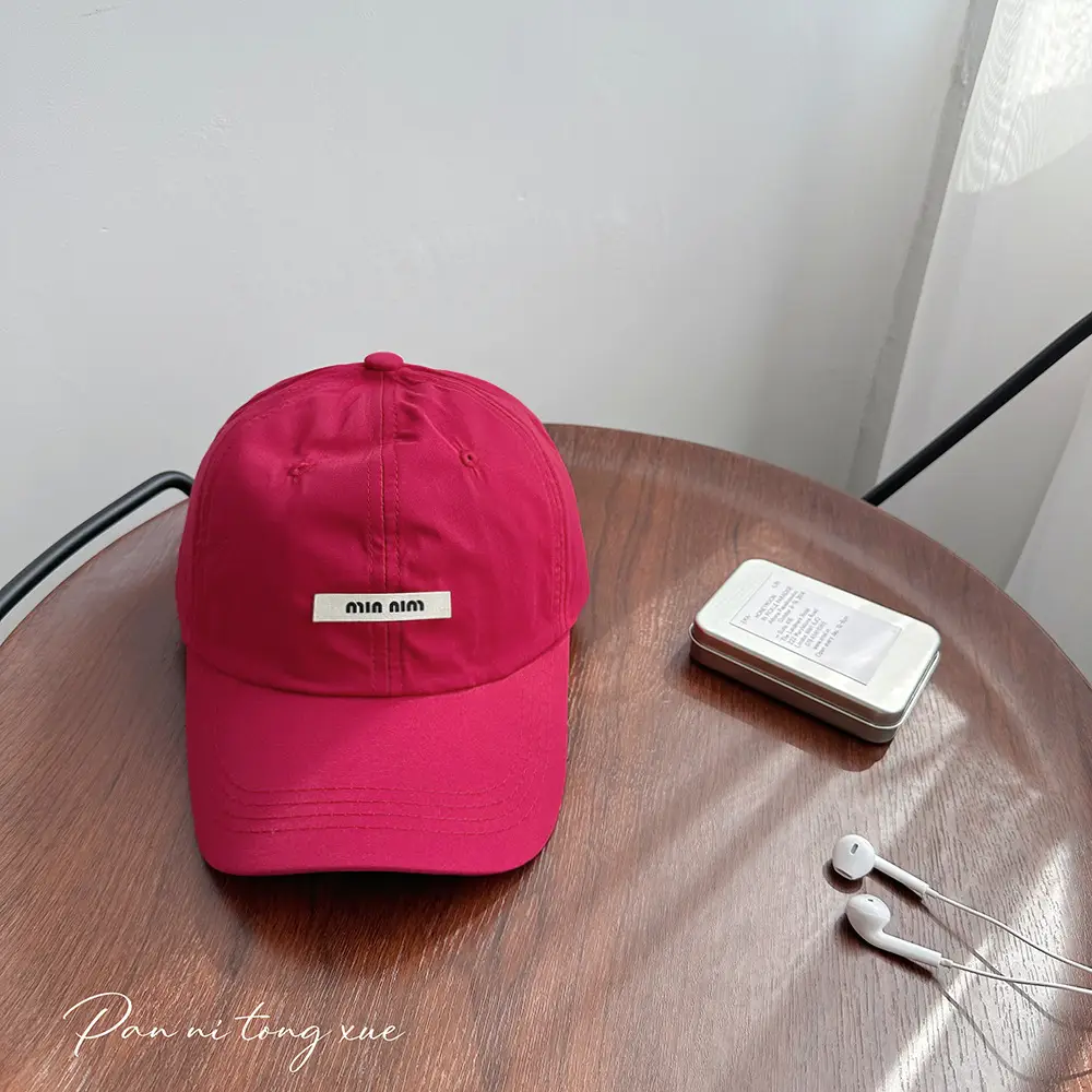 Pink Korean Style Thin Baseball Cap for Women - Image 6