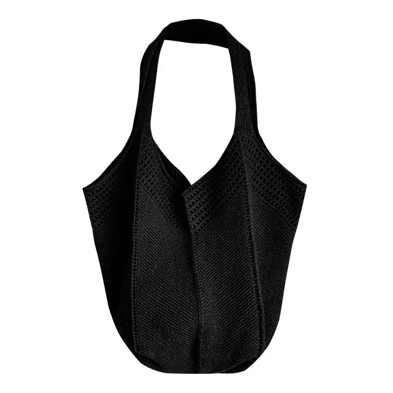 Red Knitted Women's Large Capacity Shoulder Bag - Image 7
