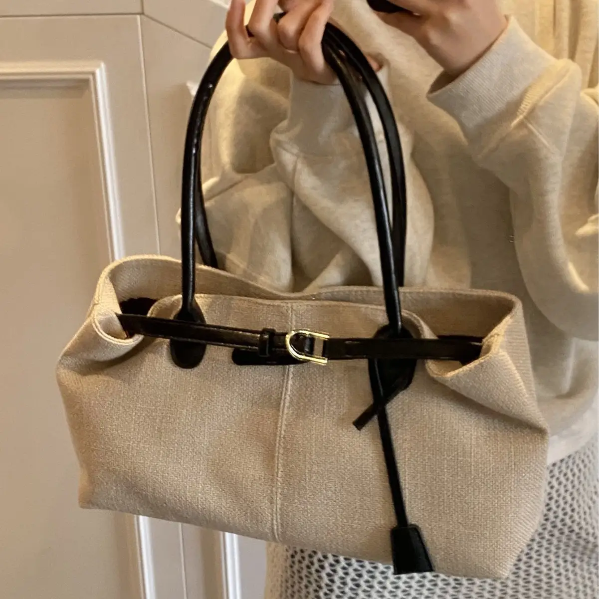 Retro Tote Bag Women 2025 New Casual Large Capacity - Image 6