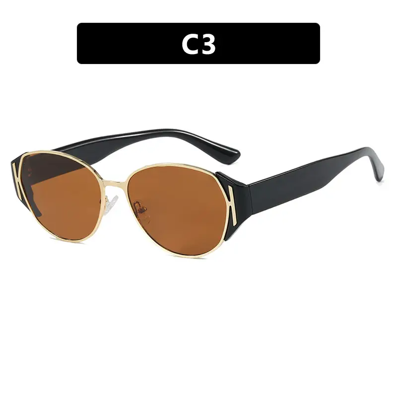 Women Sunglasses C3 Black Gold Brown
