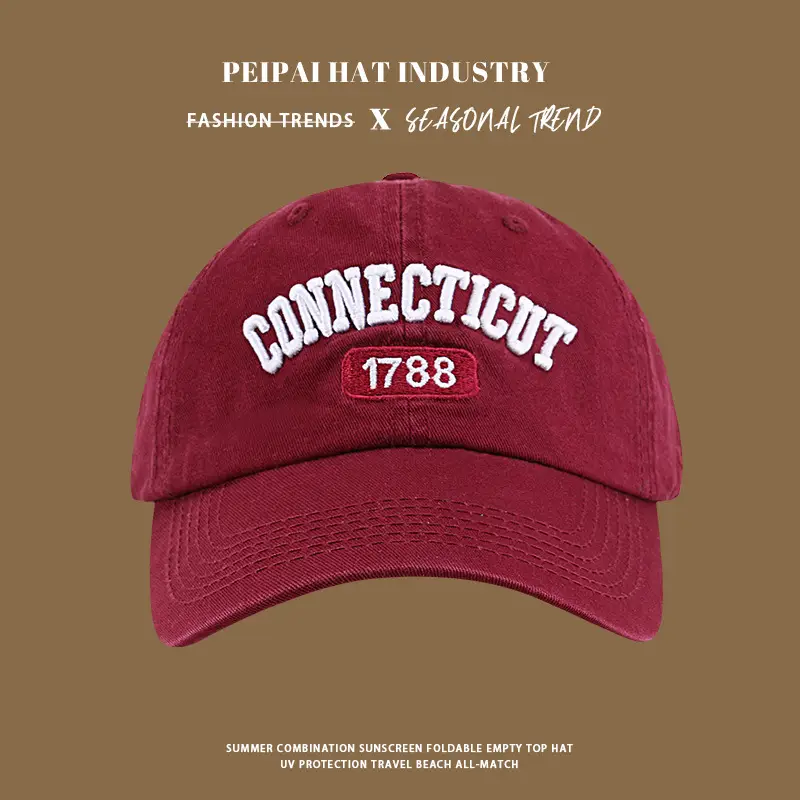 Connecticut 1788 Black Cap with Letter Embroidery — feature 10
