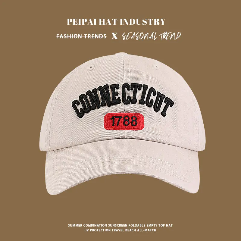 Connecticut 1788 Black Cap with Letter Embroidery - Image 2