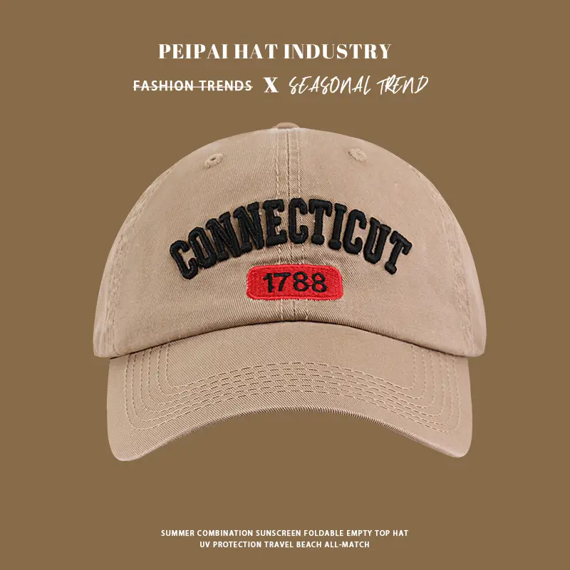 Connecticut 1788 Black Cap with Letter Embroidery - Image 3