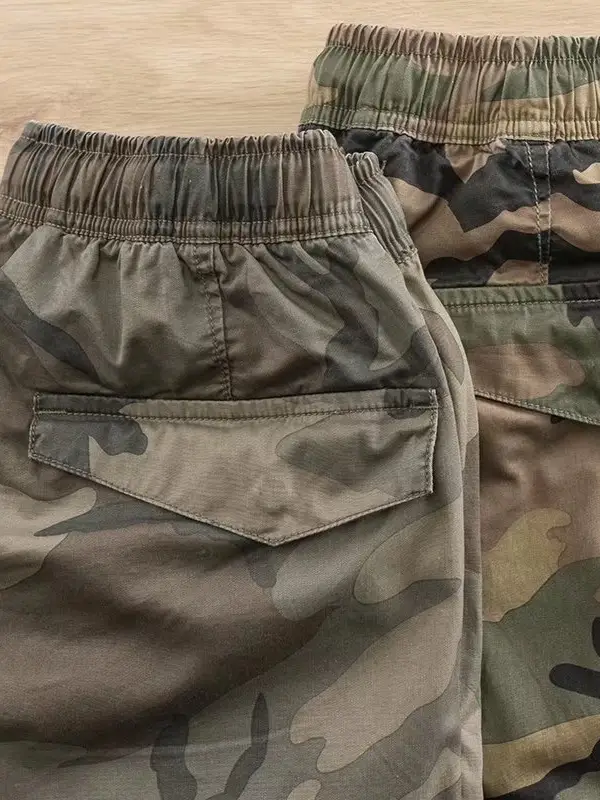Men's Camo Elastic Waist Jogger Pants