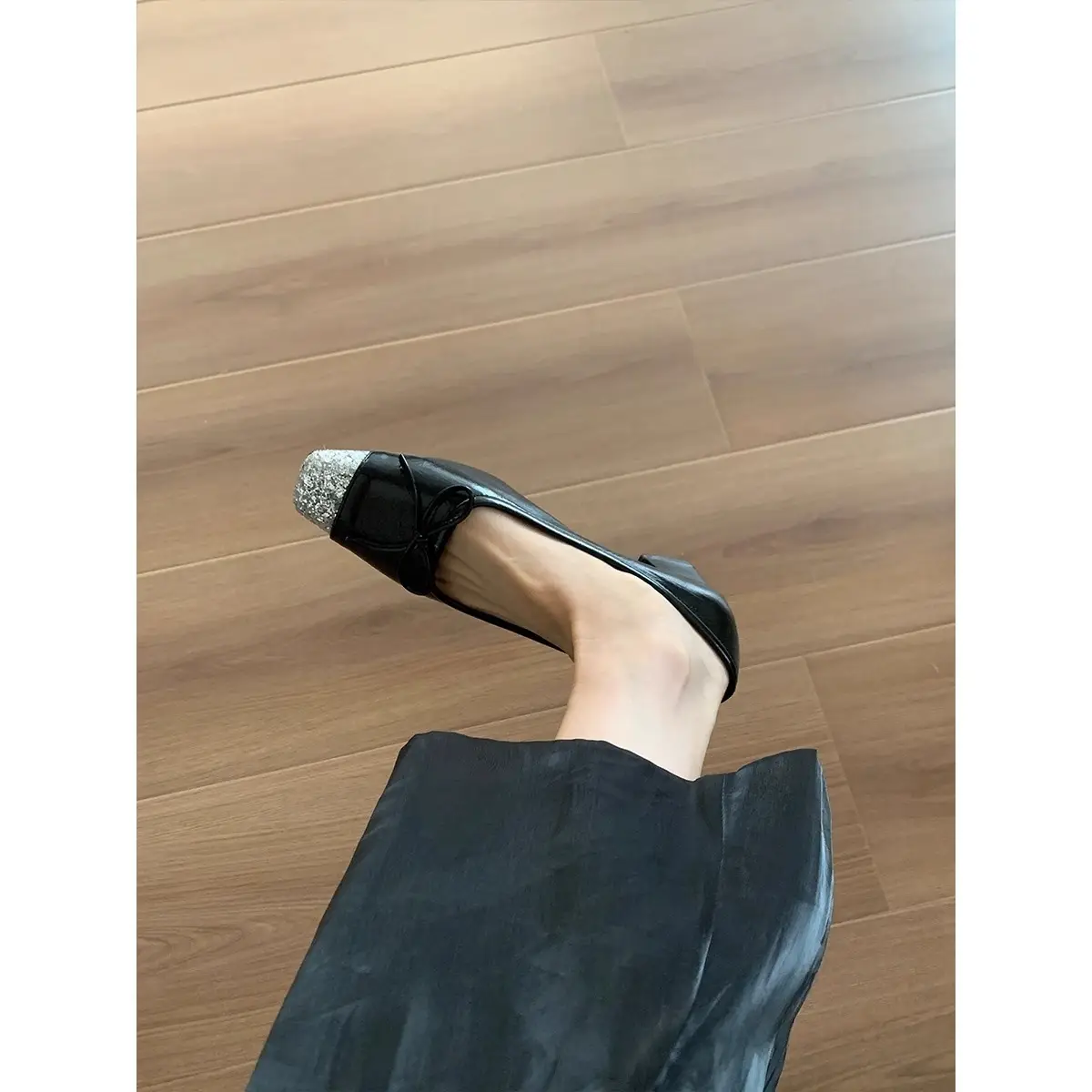 2025 Silver Sequined High Heels French Style Women - Image 6