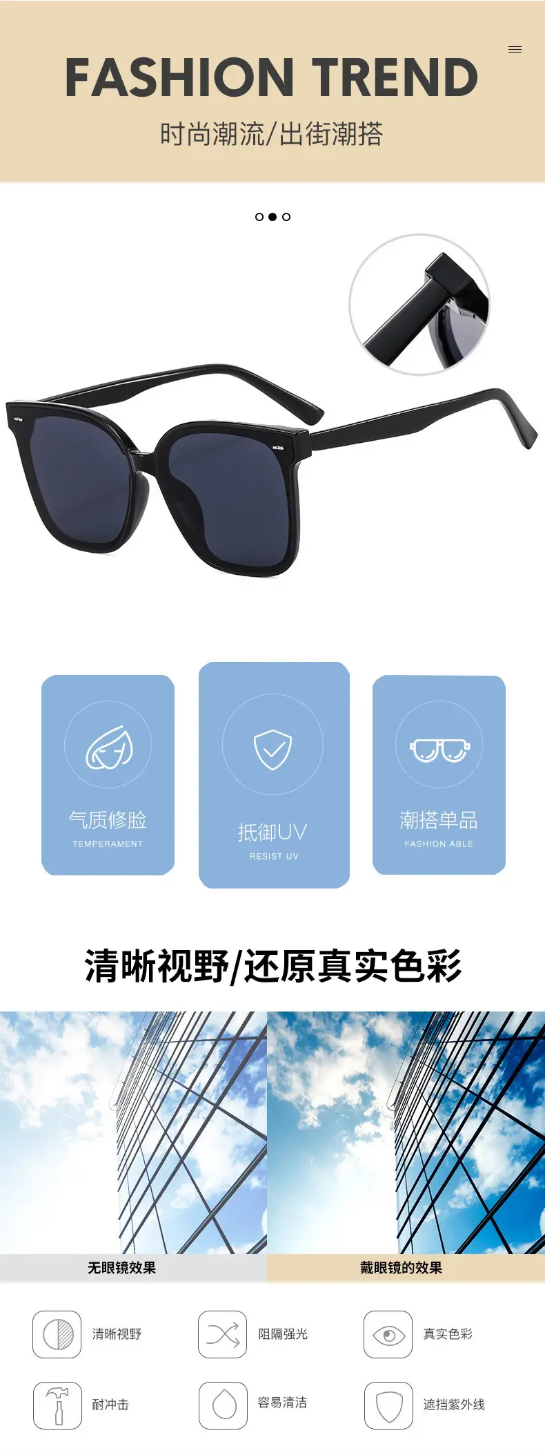 Classic Black Sunglasses for Driving & Travel — feature 4