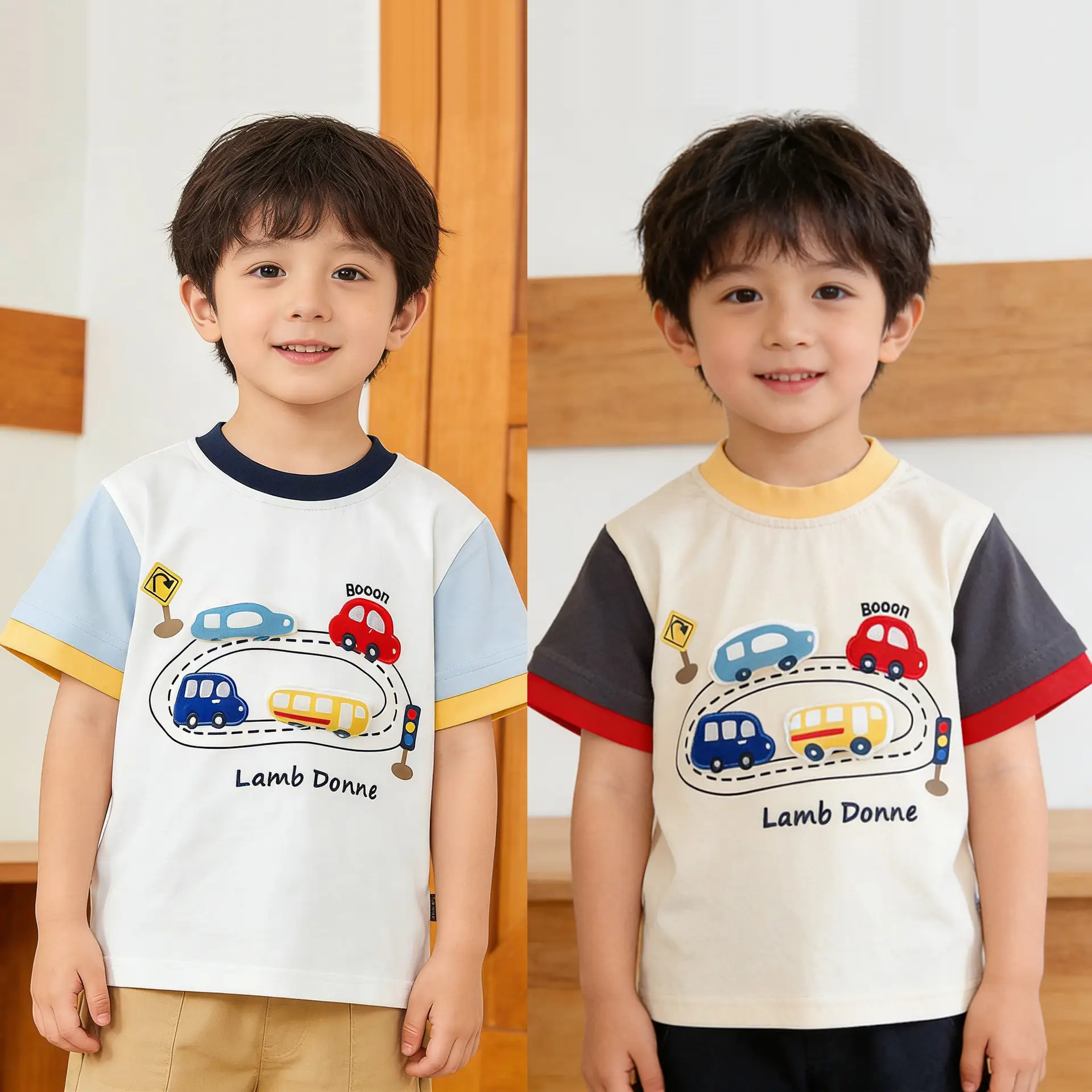 Boys' Blue Car Road T-Shirt Summer 2026 - Image 4
