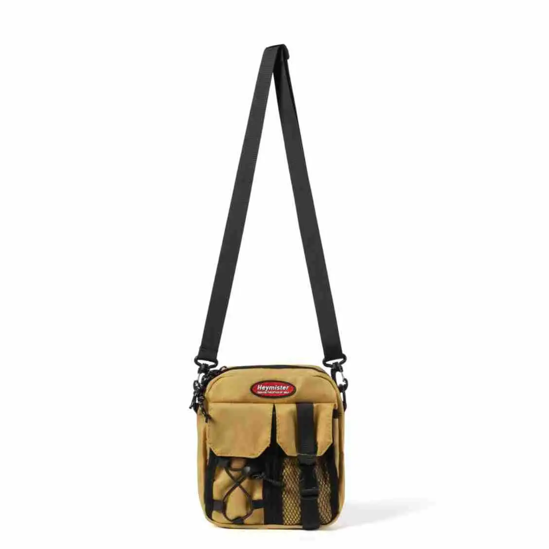 Men's Black Crossbody Satchel Bag with Adjustable Strap