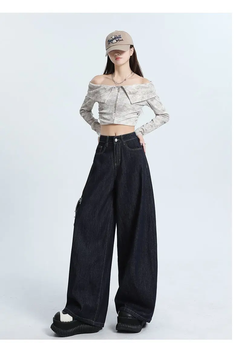Dark Blue Wide Leg Pants 2025 Slimming Drapey — feature 10
