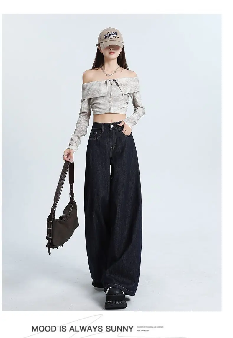Dark Blue Wide Leg Pants 2025 Slimming Drapey — feature 11