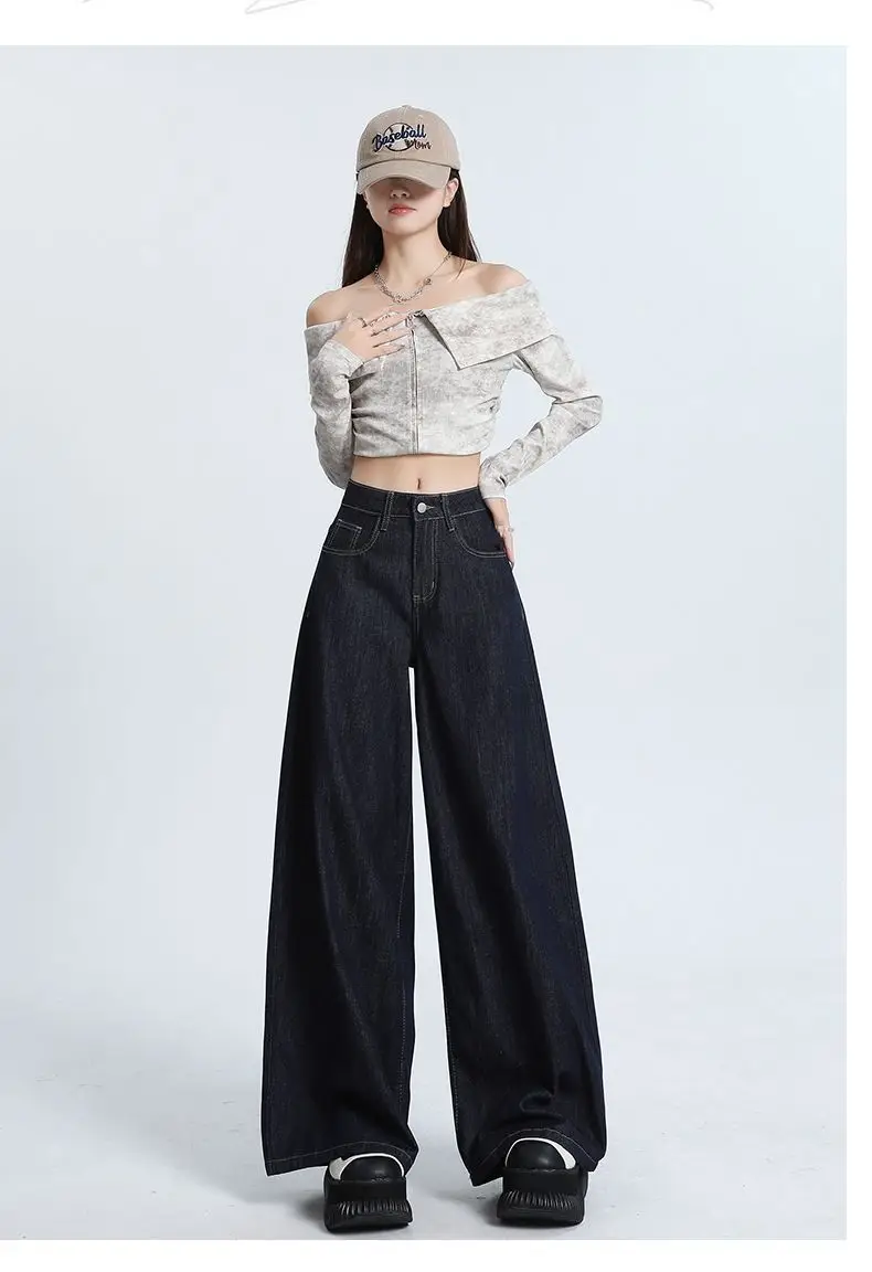 Dark Blue Wide Leg Pants 2025 Slimming Drapey — feature 12