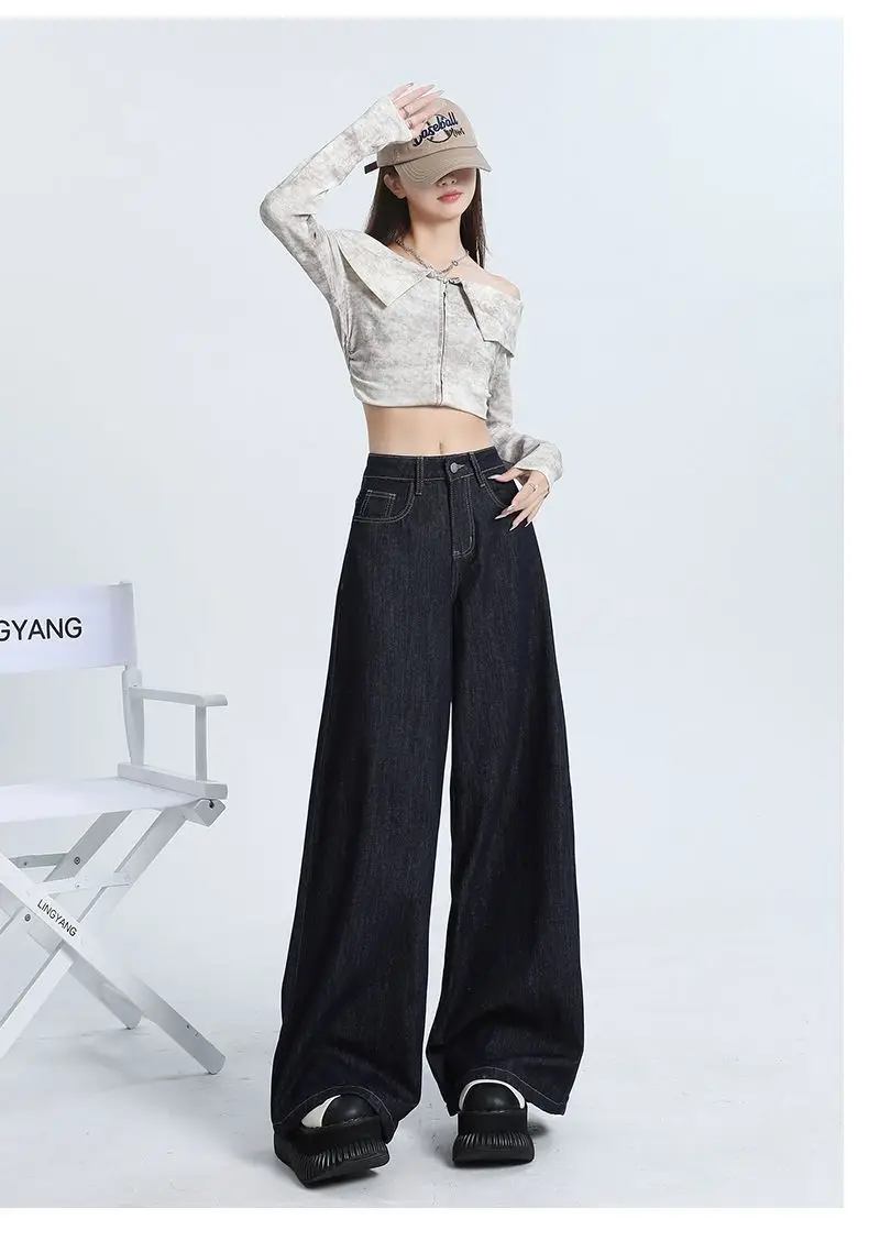 Dark Blue Wide Leg Pants 2025 Slimming Drapey — feature 15