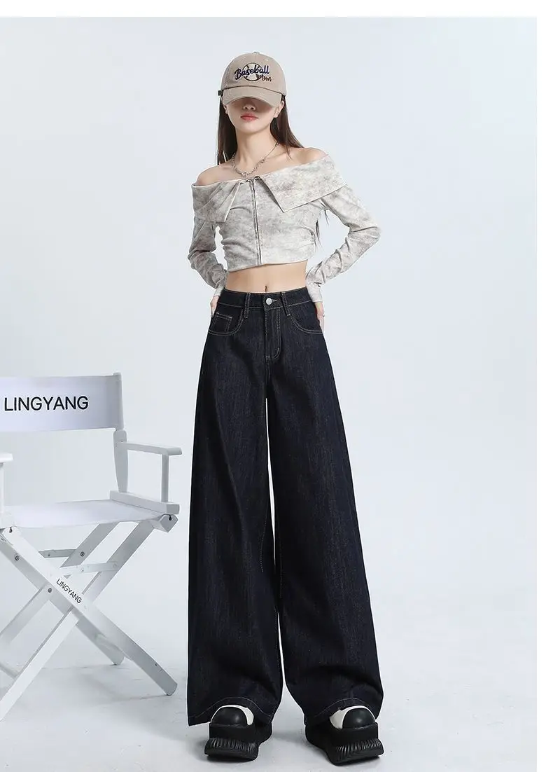 Dark Blue Wide Leg Pants 2025 Slimming Drapey — feature 16