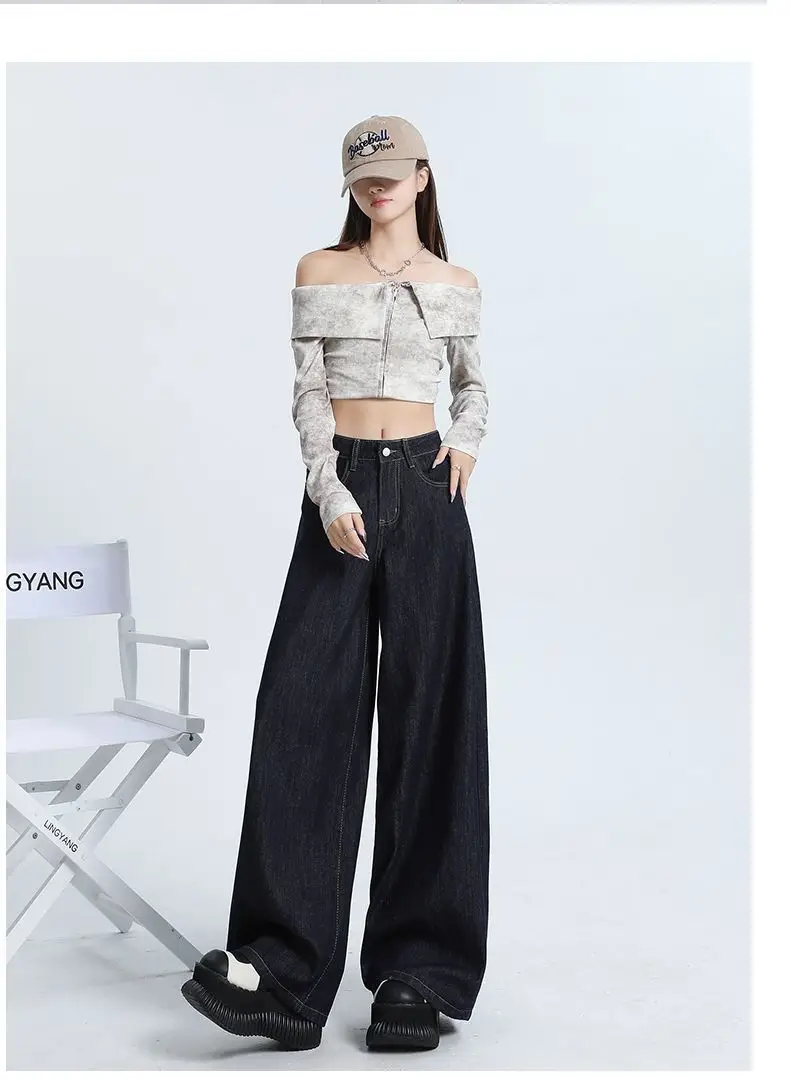 Dark Blue Wide Leg Pants 2025 Slimming Drapey — feature 17