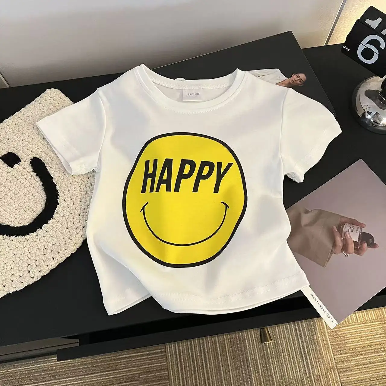 2025 Summer Printed Bear T-Shirt for Boys Middle Size - Image 6