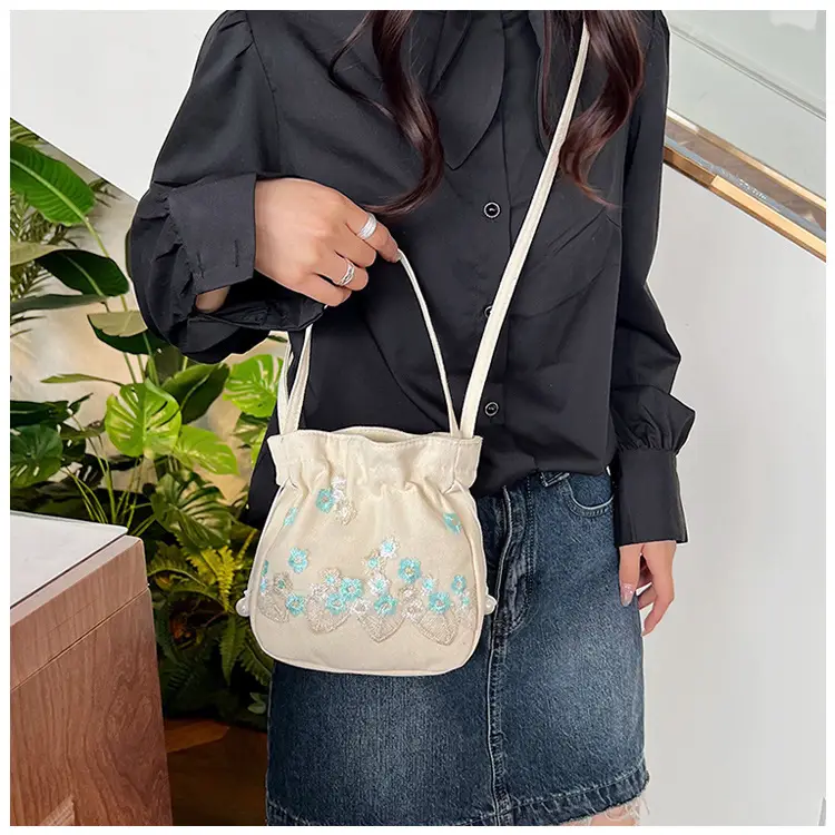 Chinese Embroidered Handbag with Lace Detail — feature 24