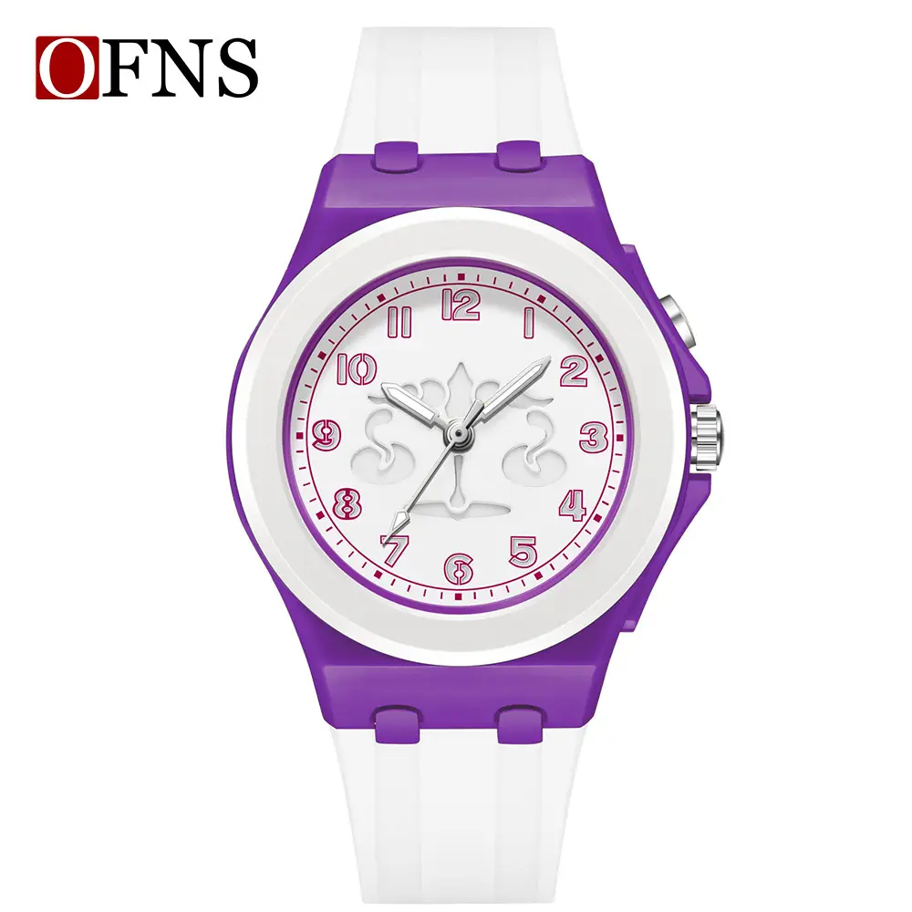 Ofns Cross-Border Watch Orange White Zodiac Dial Waterproof - Image 10