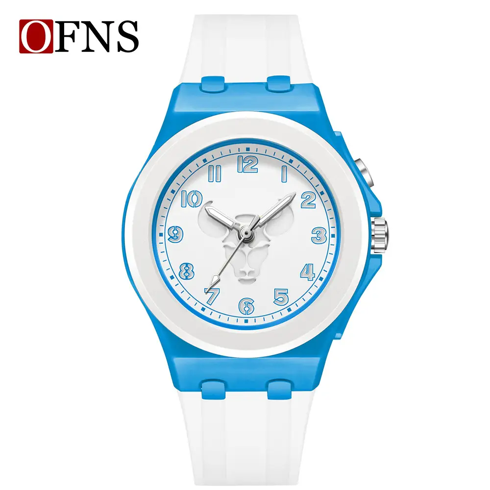 Ofns Cross-Border Watch Orange White Zodiac Dial Waterproof - Image 3
