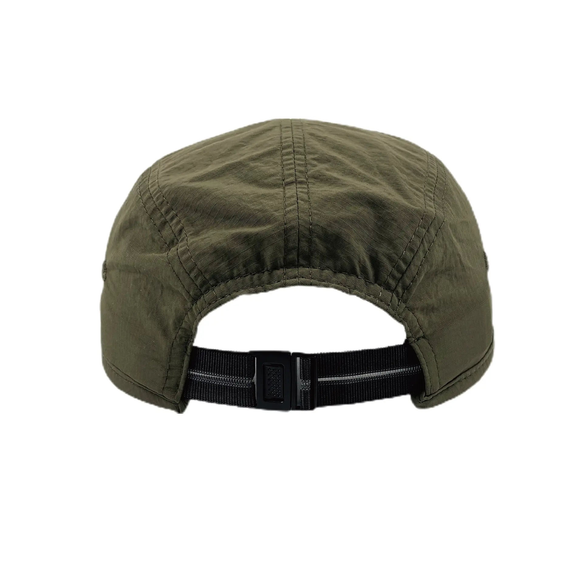 Japanese Flat Rim Five-piece Cap Solid Color Outdoor Cap Summer Baseball Cap Women's Quick-drying Fabric Cap Army Green - Image 5
