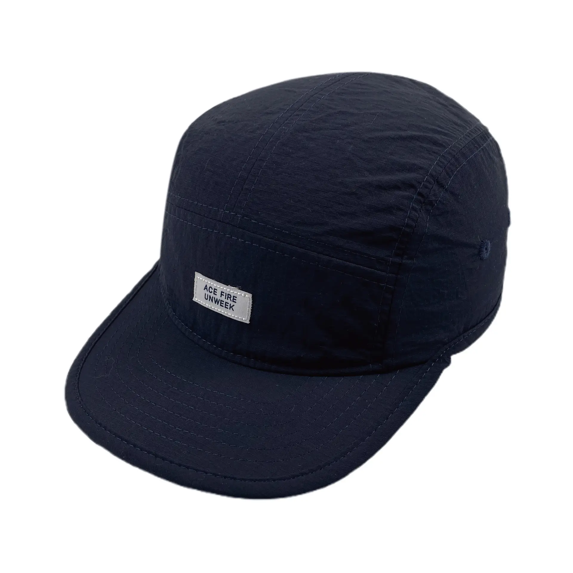 Japanese Flat Rim Five-piece Cap Solid Color Outdoor Cap Summer Baseball Cap Women's Quick-drying Fabric Cap Army Green - Image 2