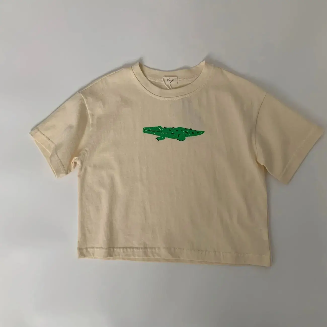 2025 Cotton Korean Style T-Shirt Boys Girls Cartoon Green Leaf - Image 4