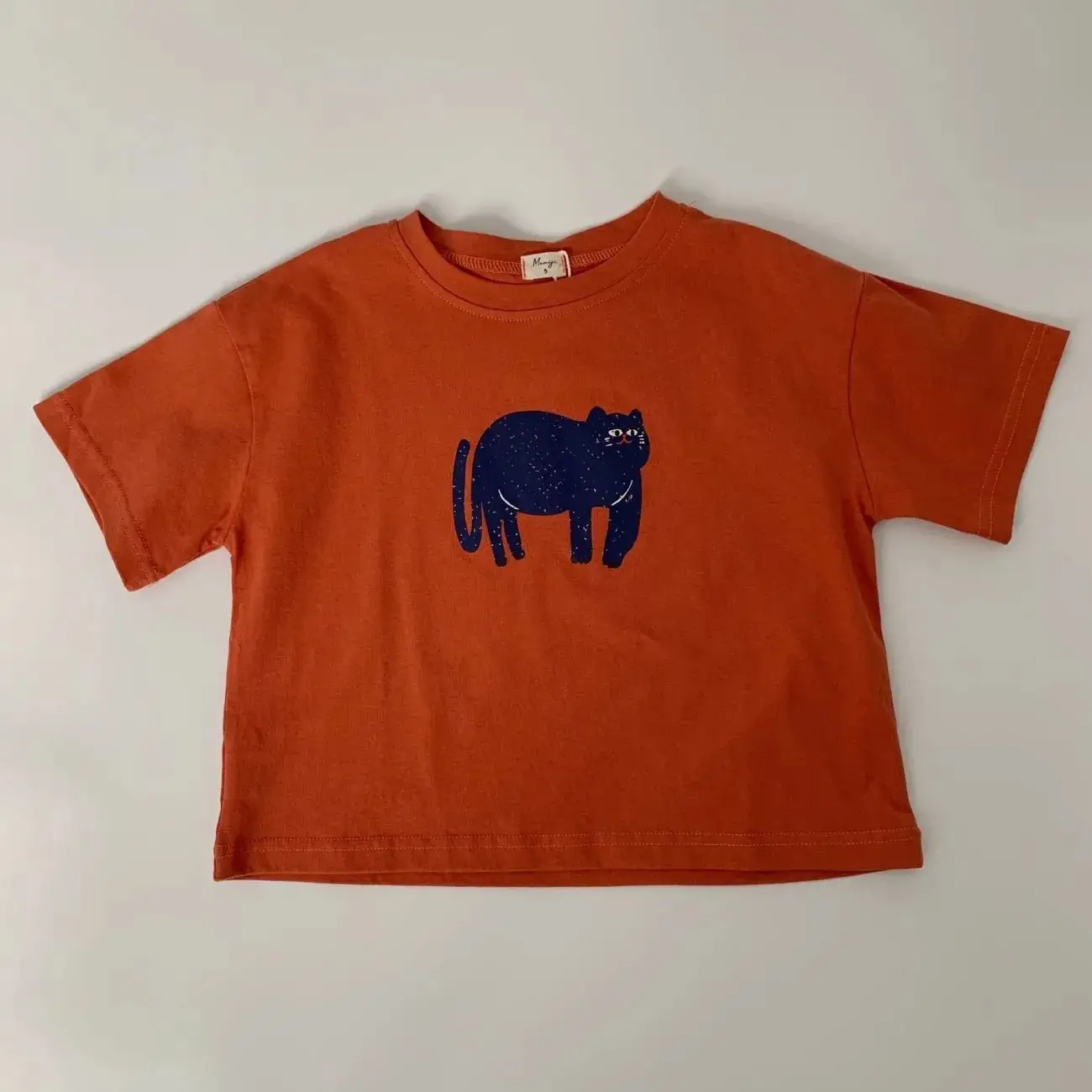 2025 Cotton Korean Style T-Shirt Boys Girls Cartoon Green Leaf - Image 2