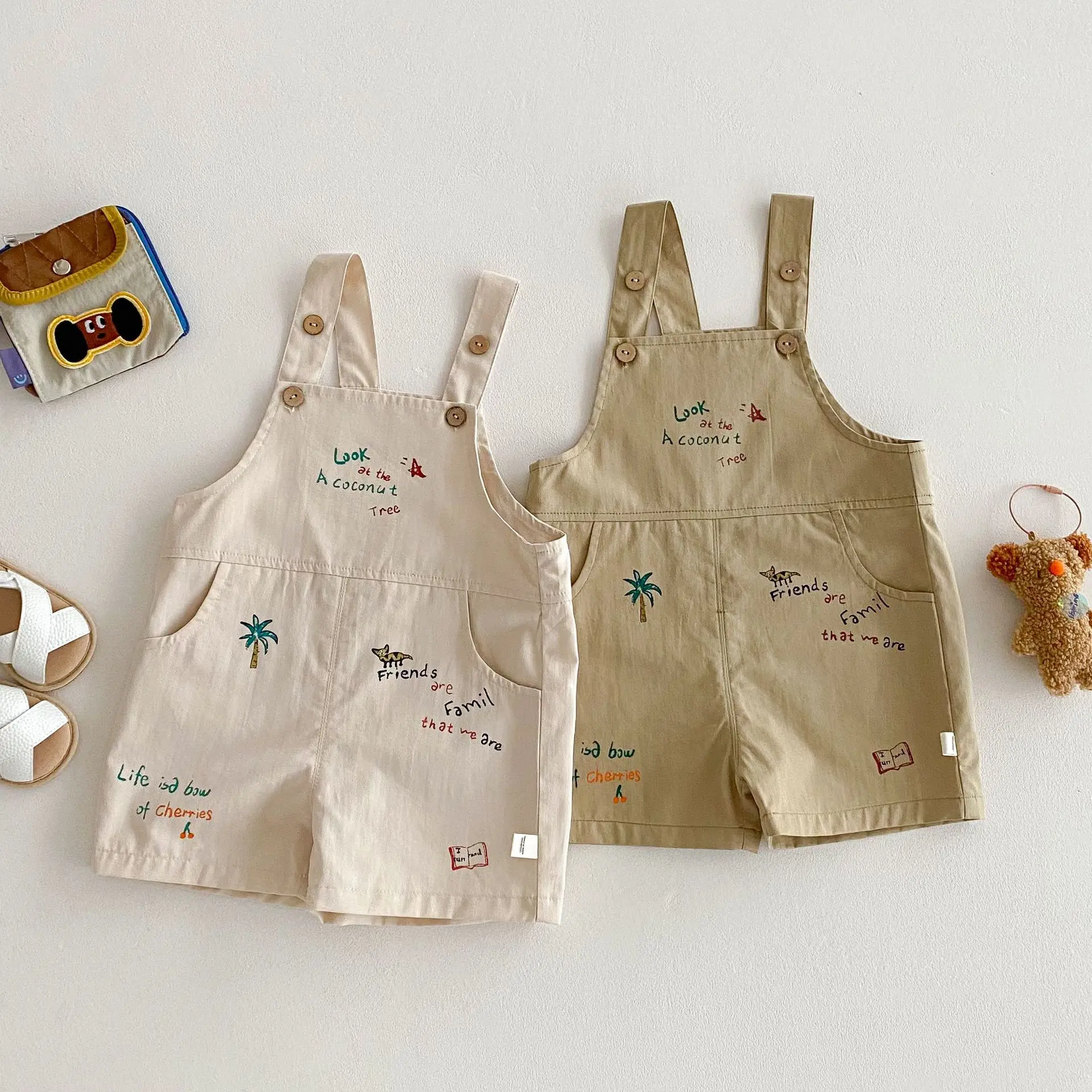 Kids Cotton Vest & Shorts Set Summer Boys Korean Print - Image 8