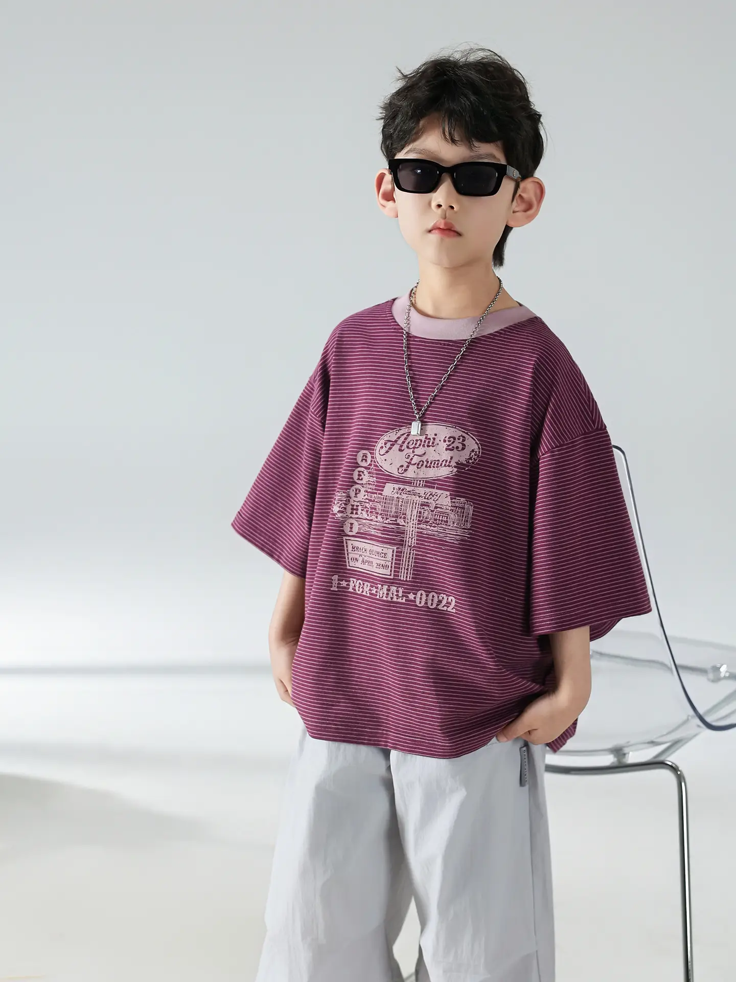 Boys Korean Style Summer T-Shirt Trousers Set — feature 20