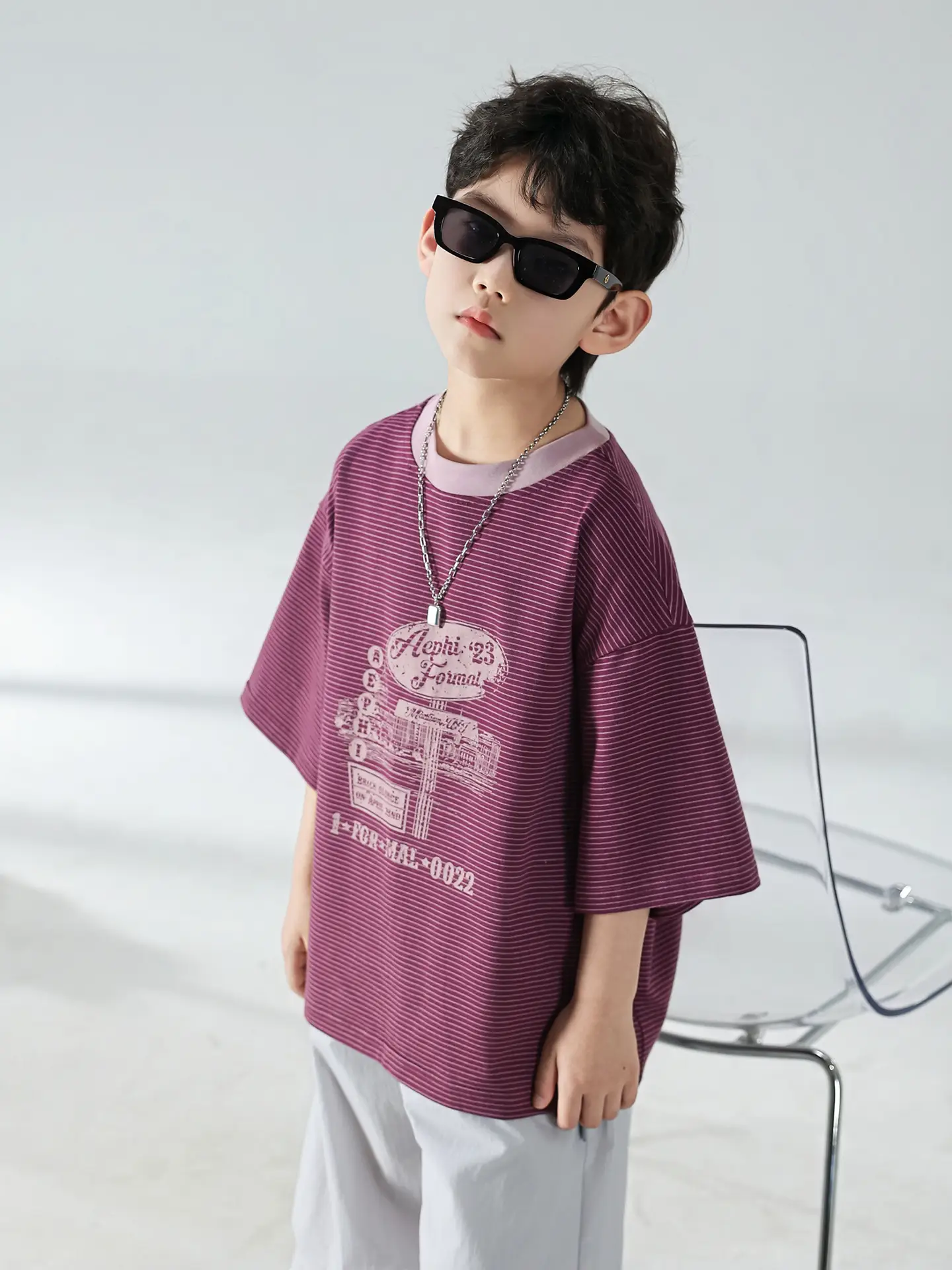 Boys Korean Style Summer T-Shirt Trousers Set — feature 21