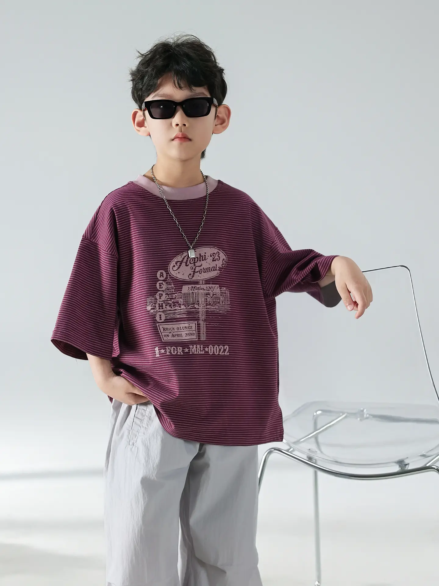 Boys Korean Style Summer T-Shirt Trousers Set — feature 22
