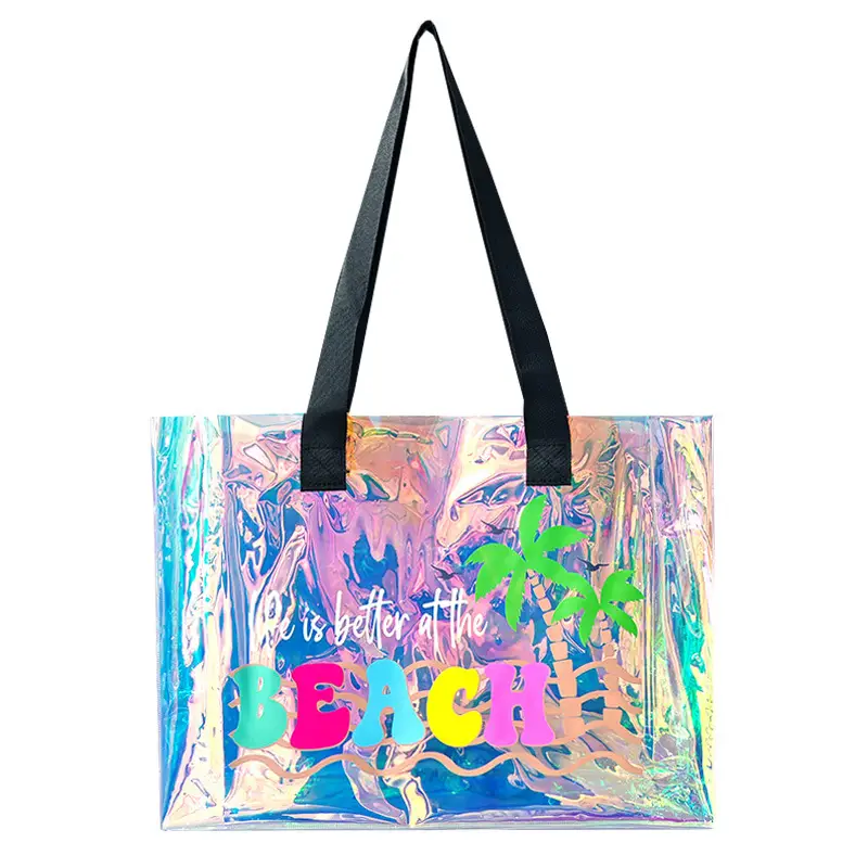 Beach Laser PVC Gift Bag Swimming Transparent Waterproof Travel Bag - Image 6