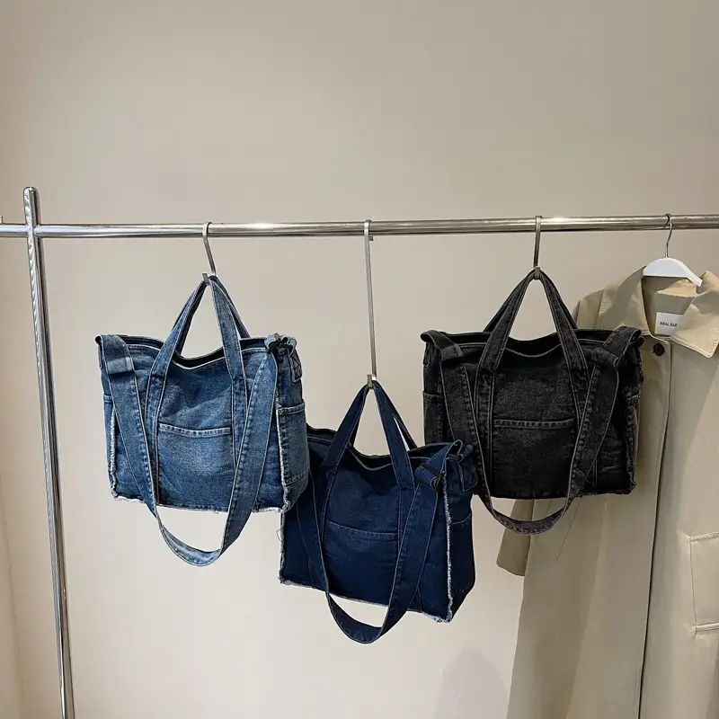 Women Denim Shoulder Bag Casual Crossbody All-match - Image 7