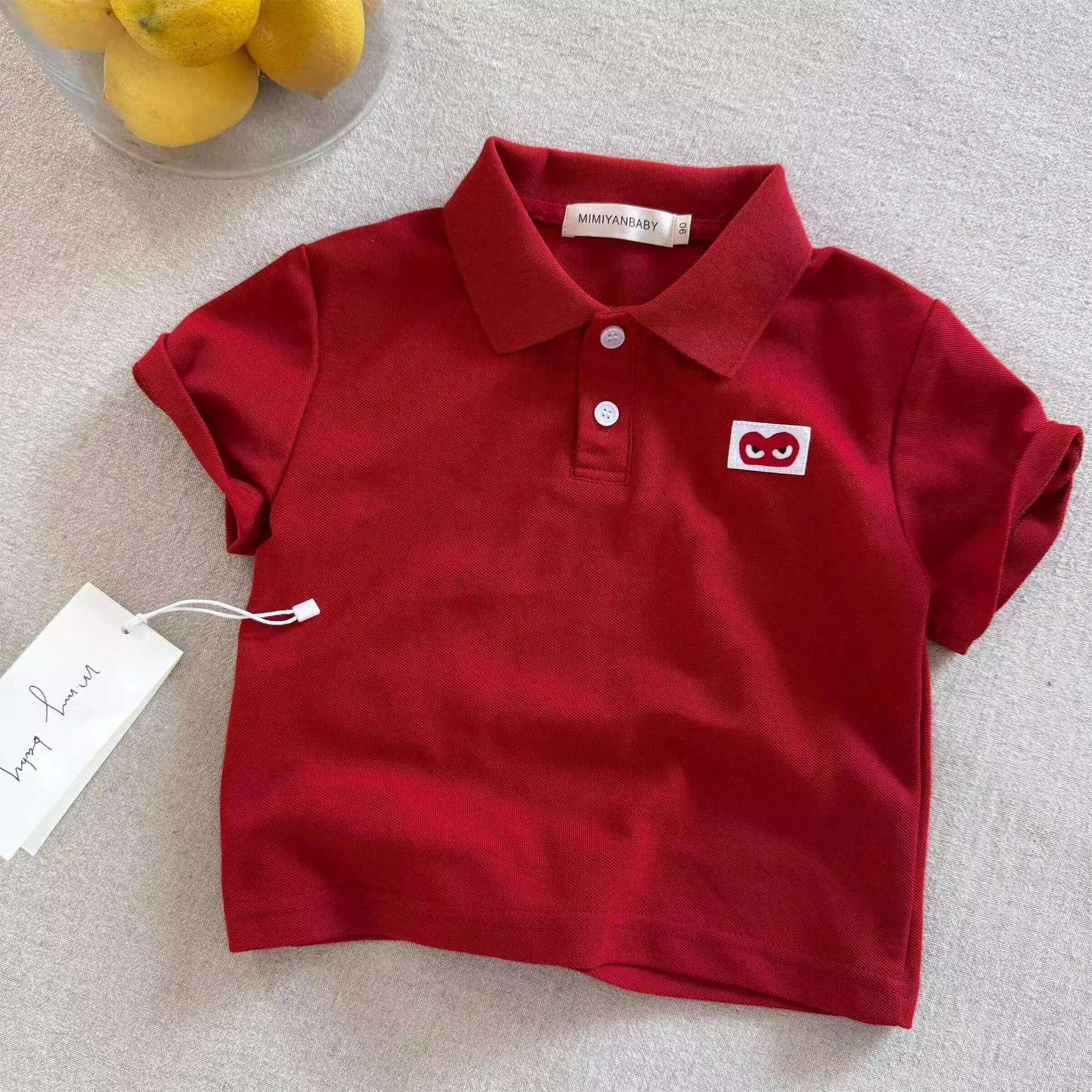Summer Boys Polo Shirt White Embroidered 2025 - Image 2