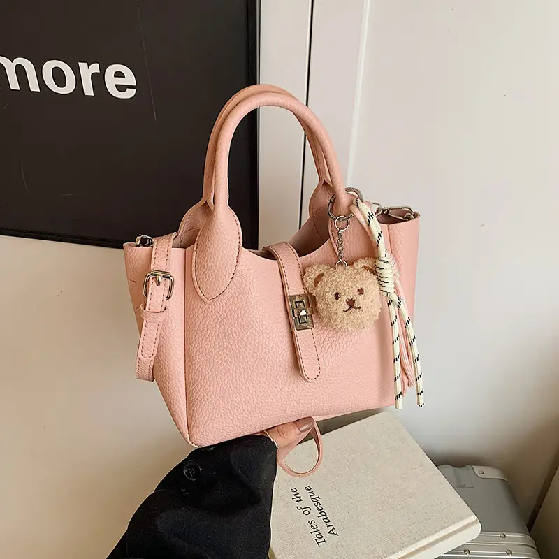 Pink Korean Style Handheld Shoulder Bag for Women - Image 2
