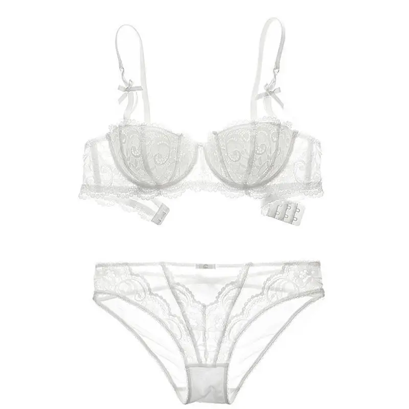 Sexy French Style Lace bralette Underwear Ultra-thin Comfortable Breathable Girl Student Small Chest Push-up Bra