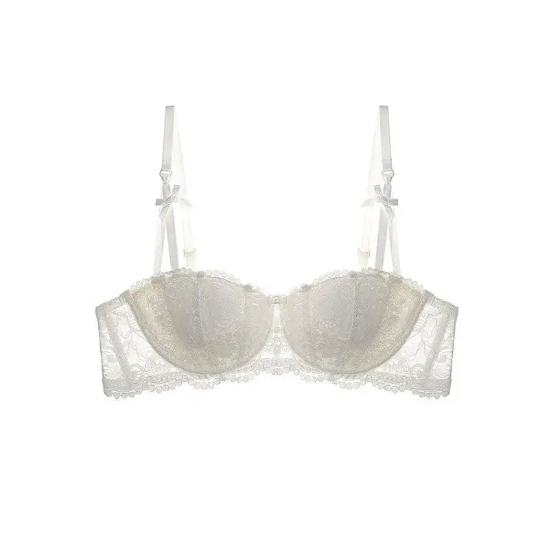 Sexy French Style Lace bralette Underwear Ultra-thin Comfortable Breathable Girl Student Small Chest Push-up Bra