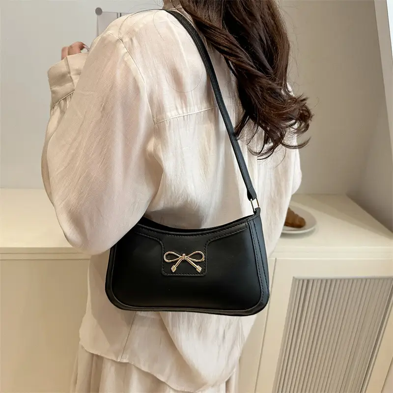 White French Style Bow Shoulder Bag for Women