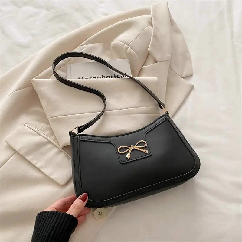 White French Style Bow Shoulder Bag for Women