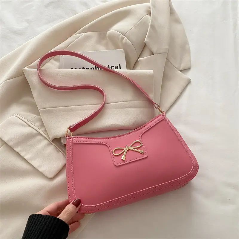 White French Style Bow Shoulder Bag for Women